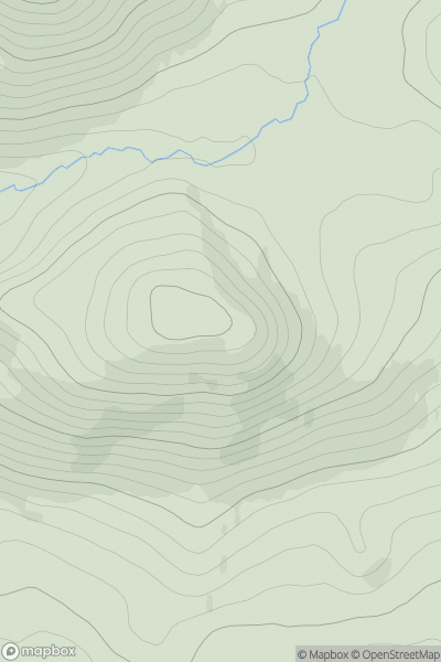 Thumbnail image for Glas Bheinn [Moidart and Ardnamurchan] showing contour plot for surrounding peak